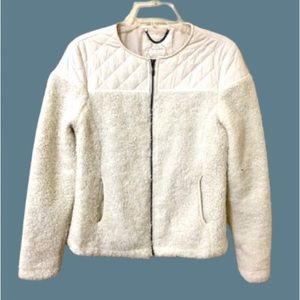 PrAna Good Lux Sherpa/Quilted Winter Jacket Ivory